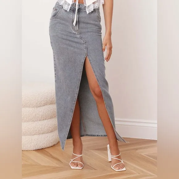 NWT Lioness Barbara Spit Midi Skirt