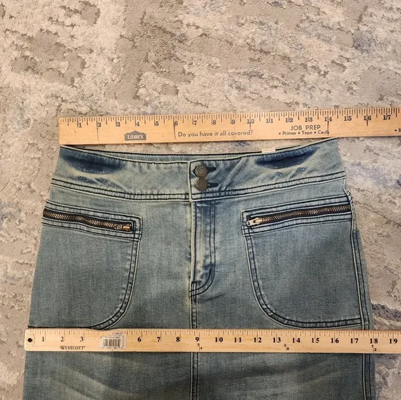 NWT Prana Stretch Denim Dusted Blue Broadway Skirt women's size 4
