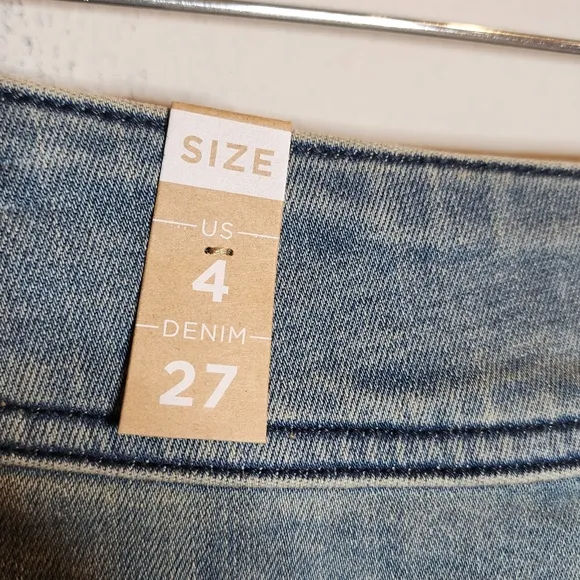 NWT Prana Stretch Denim Dusted Blue Broadway Skirt women's size 4
