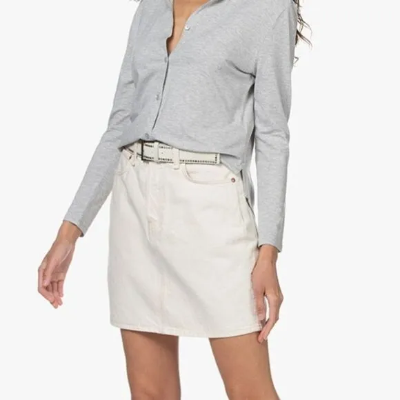 NWT Rag &amp; Bone High Rise Mini Skirt Ecru