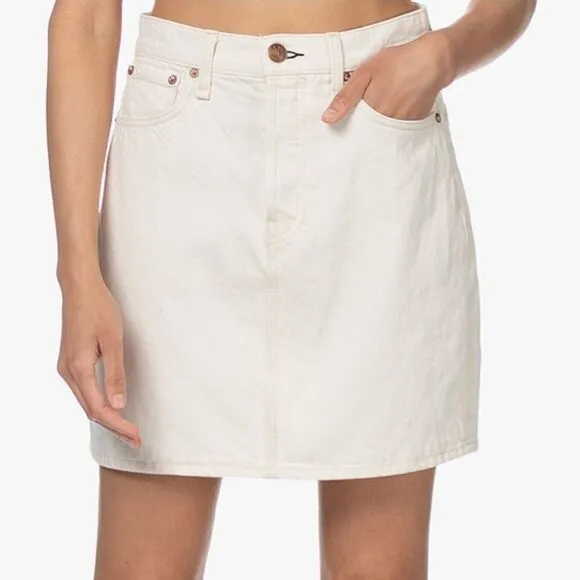 NWT Rag &amp; Bone High Rise Mini Skirt Ecru