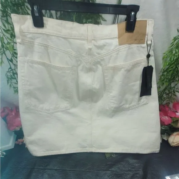 NWT Rag &amp; Bone High Rise Mini Skirt Ecru