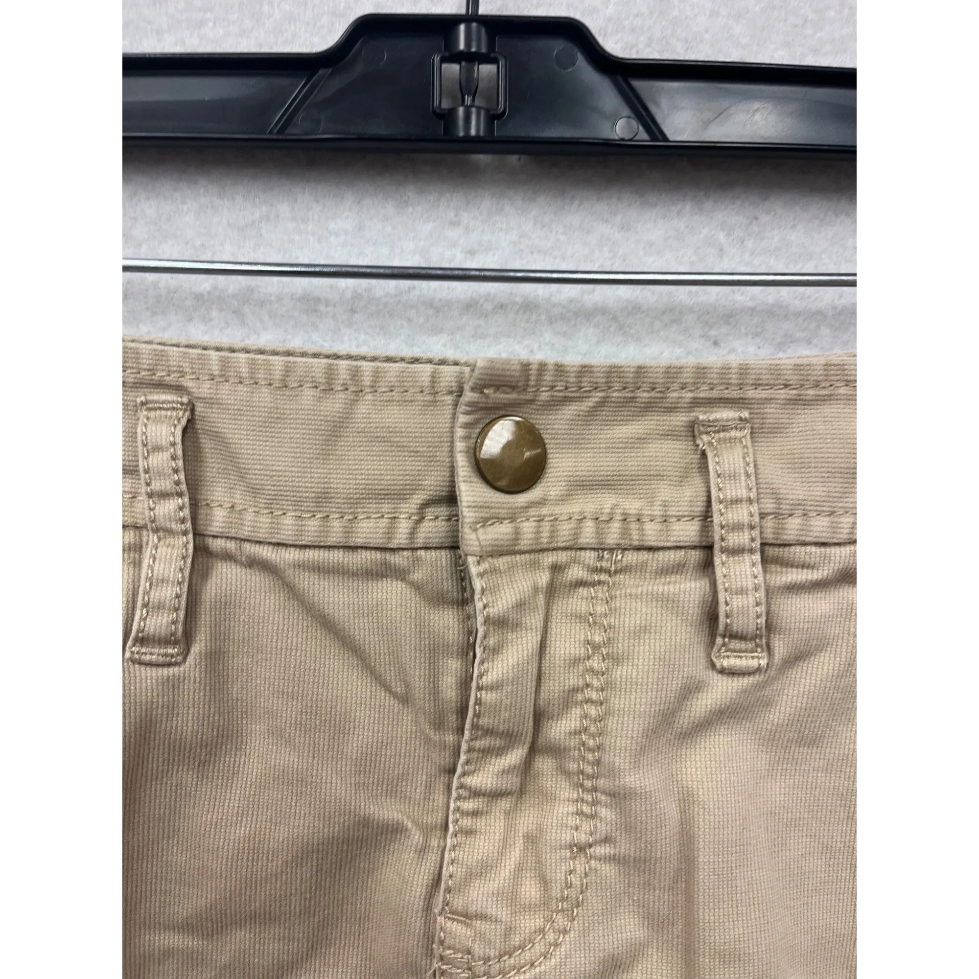 Old Navy Womens Khaki Cargo Skirt Size 2 Cotton & Spandex With Pockets #6798