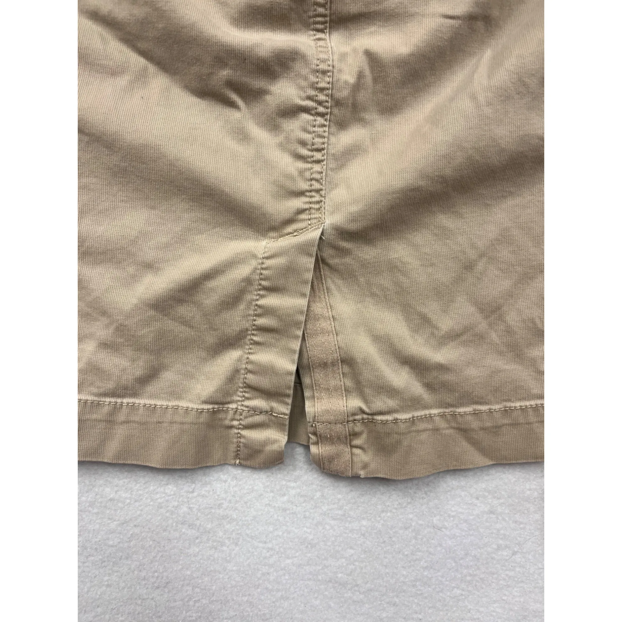 Old Navy Womens Khaki Cargo Skirt Size 2 Cotton & Spandex With Pockets #6798