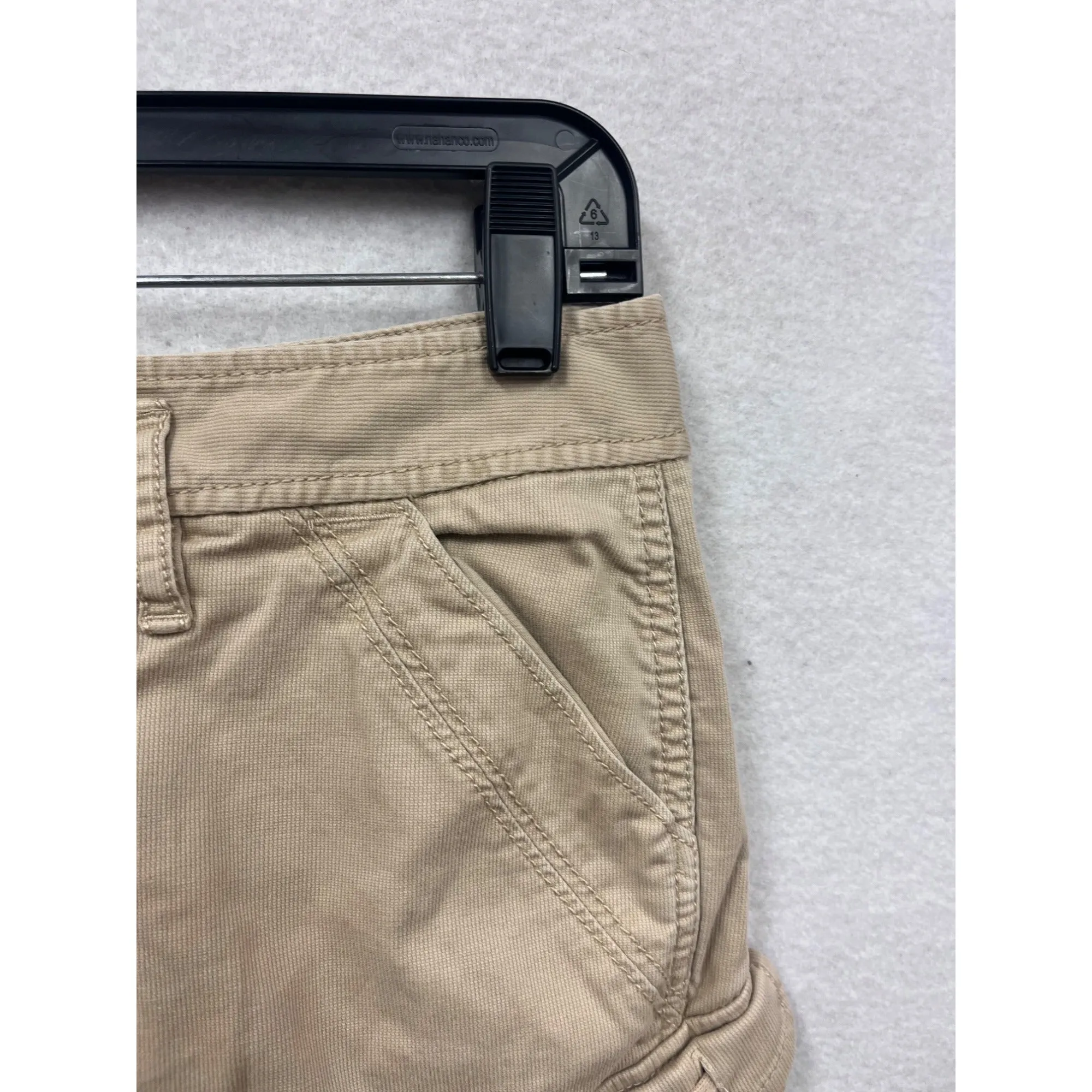 Old Navy Womens Khaki Cargo Skirt Size 2 Cotton & Spandex With Pockets #6798