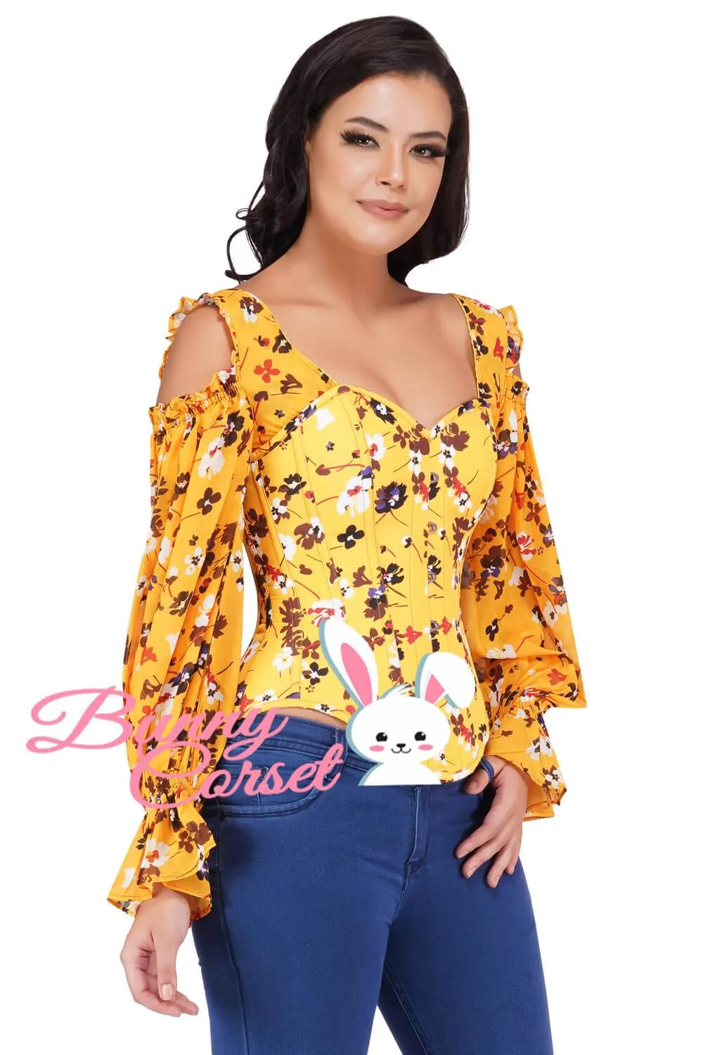 Olivia Cold Shoulder Overbust Corset