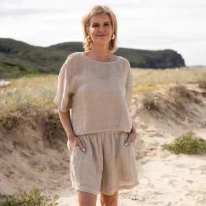 Olivia Linen Top Natural