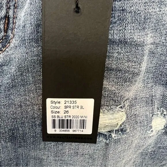 One Teaspoon 2020 Mini High Waist Denim Skirt in Superstar Blue size 26