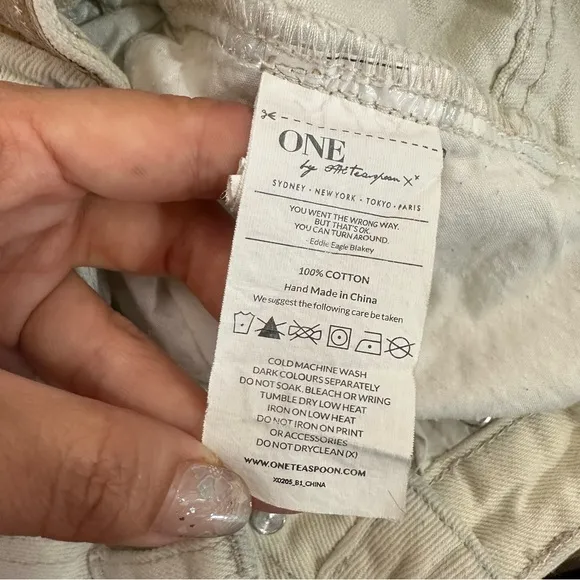 One x One Teaspoon High Waist Long Rise Super fitted Mid Length Denim Skirt