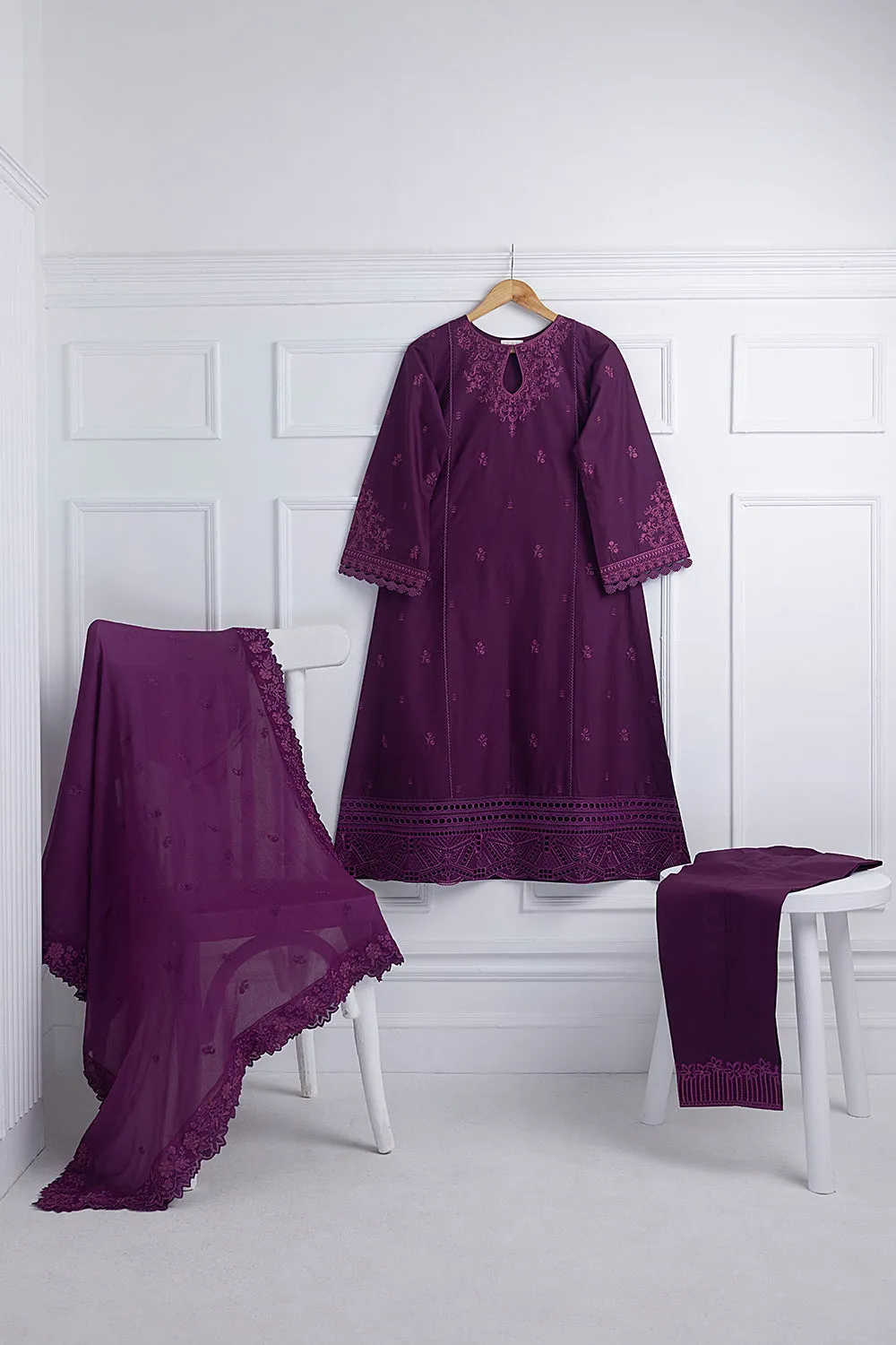 Orchid Crush |  Azure Ensembles Chiffon 3PCS 2023