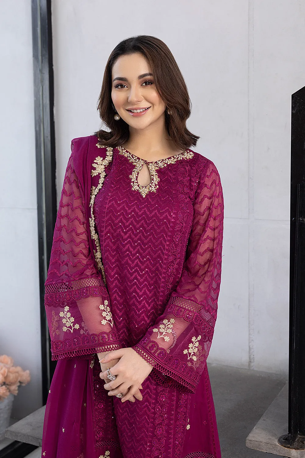 Orchid Flame |  Azure Ensembles Chiffon 3PCS 2023
