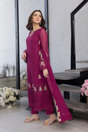 Orchid Flame |  Azure Ensembles Chiffon 3PCS 2023