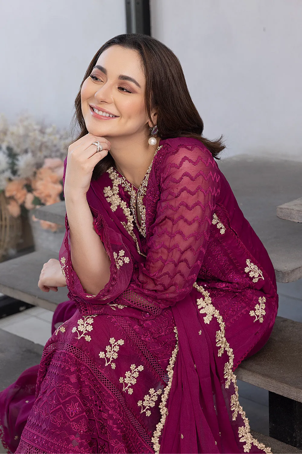 Orchid Flame |  Azure Ensembles Chiffon 3PCS 2023