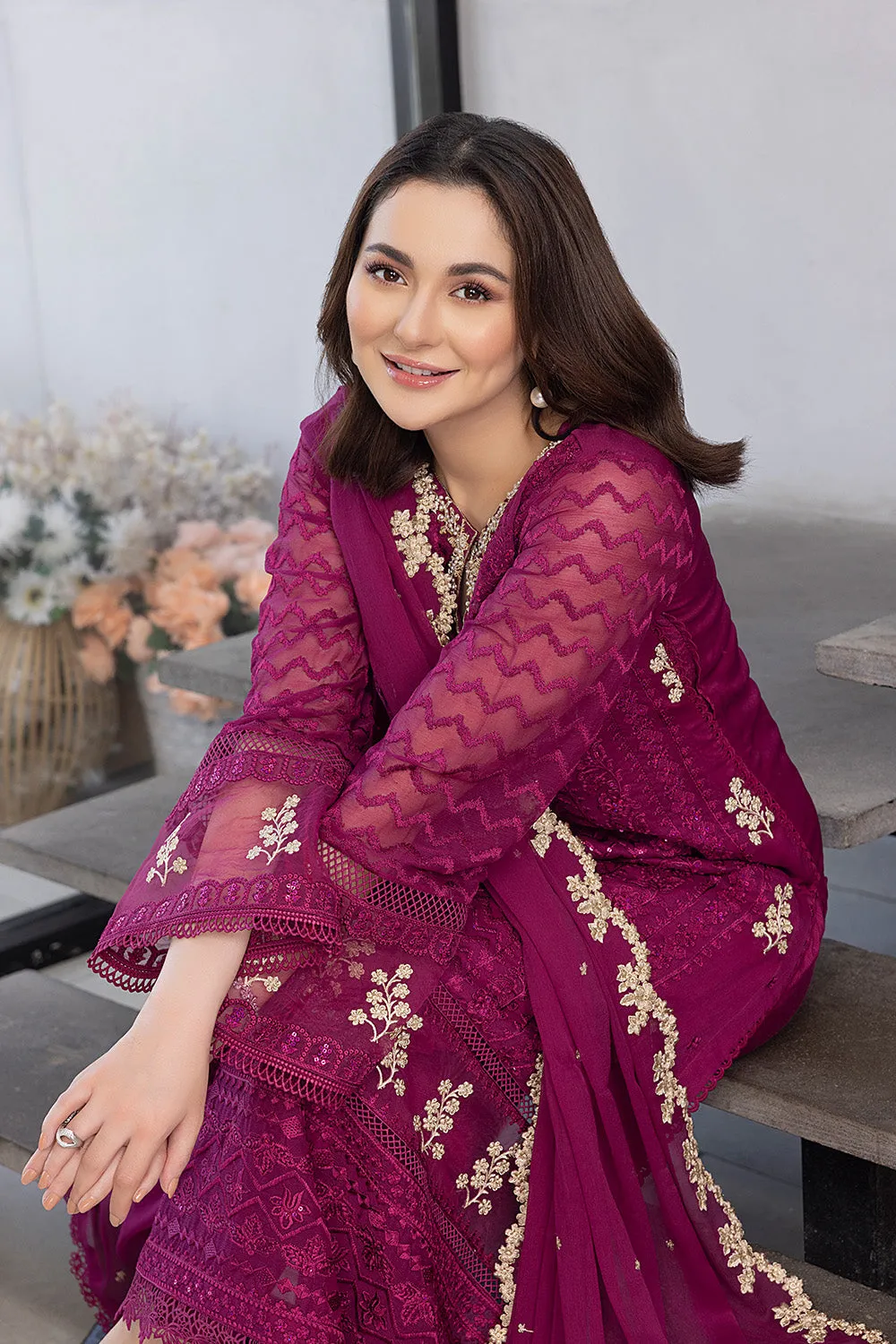 Orchid Flame |  Azure Ensembles Chiffon 3PCS 2023