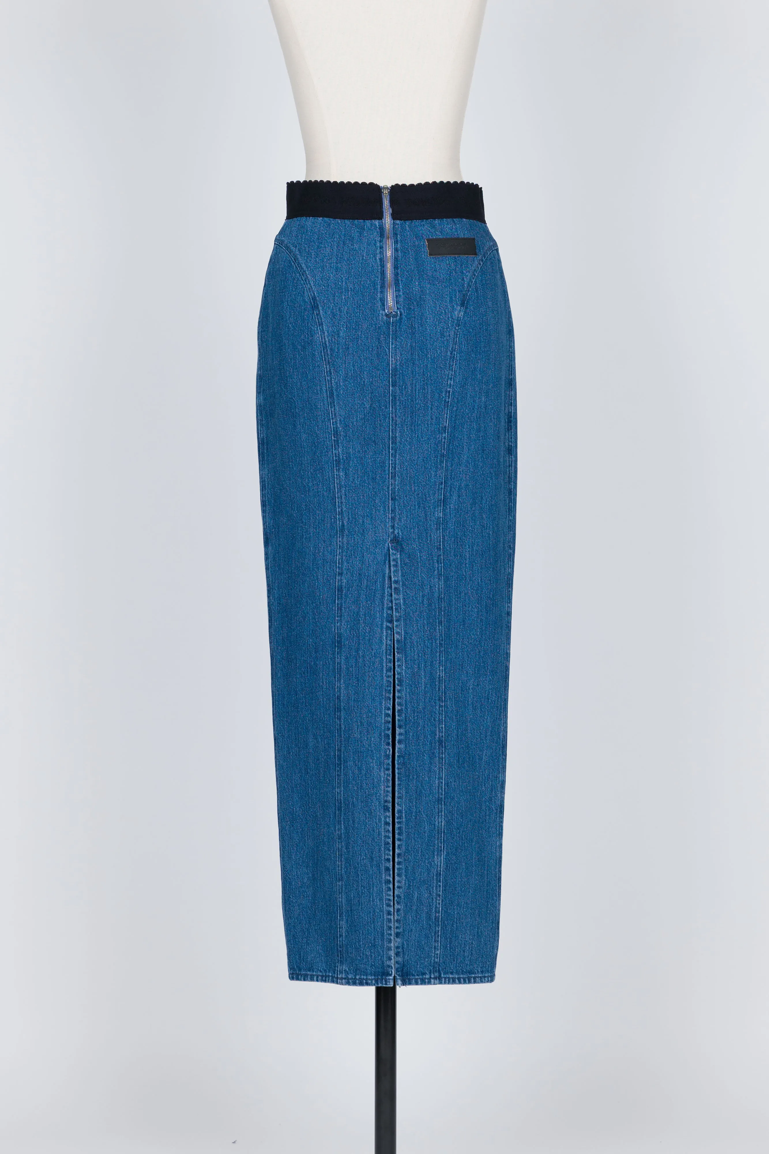 ORGANIC COTTON DENIM LONG SKIRT