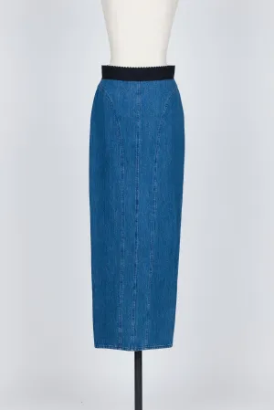 ORGANIC COTTON DENIM LONG SKIRT
