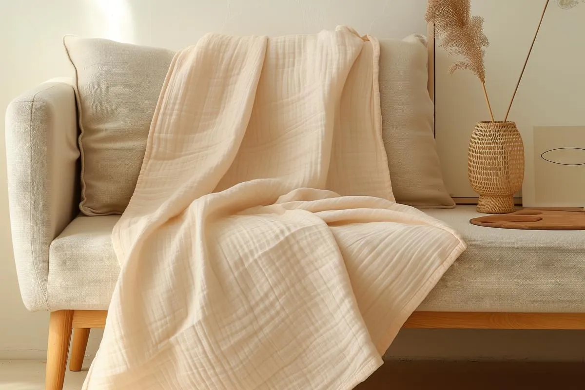 Organic Cotton Muslin Blanket by Sleep & Beyond