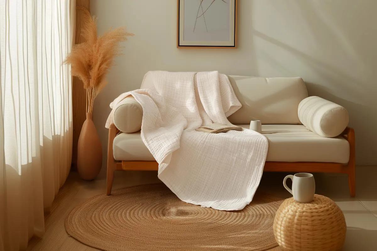 Organic Cotton Muslin Blanket by Sleep & Beyond