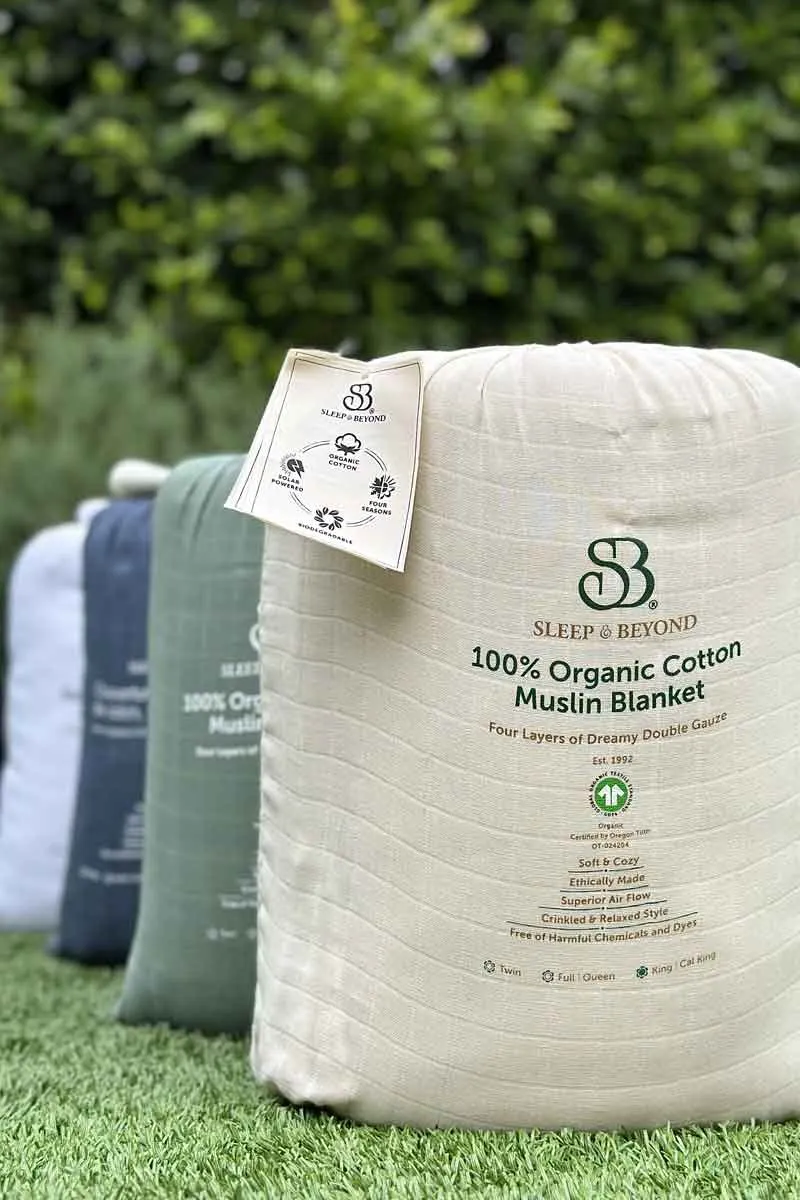 Organic Cotton Muslin Blanket by Sleep & Beyond