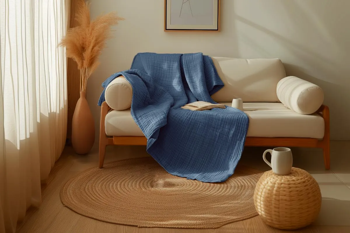 Organic Cotton Muslin Blanket by Sleep & Beyond