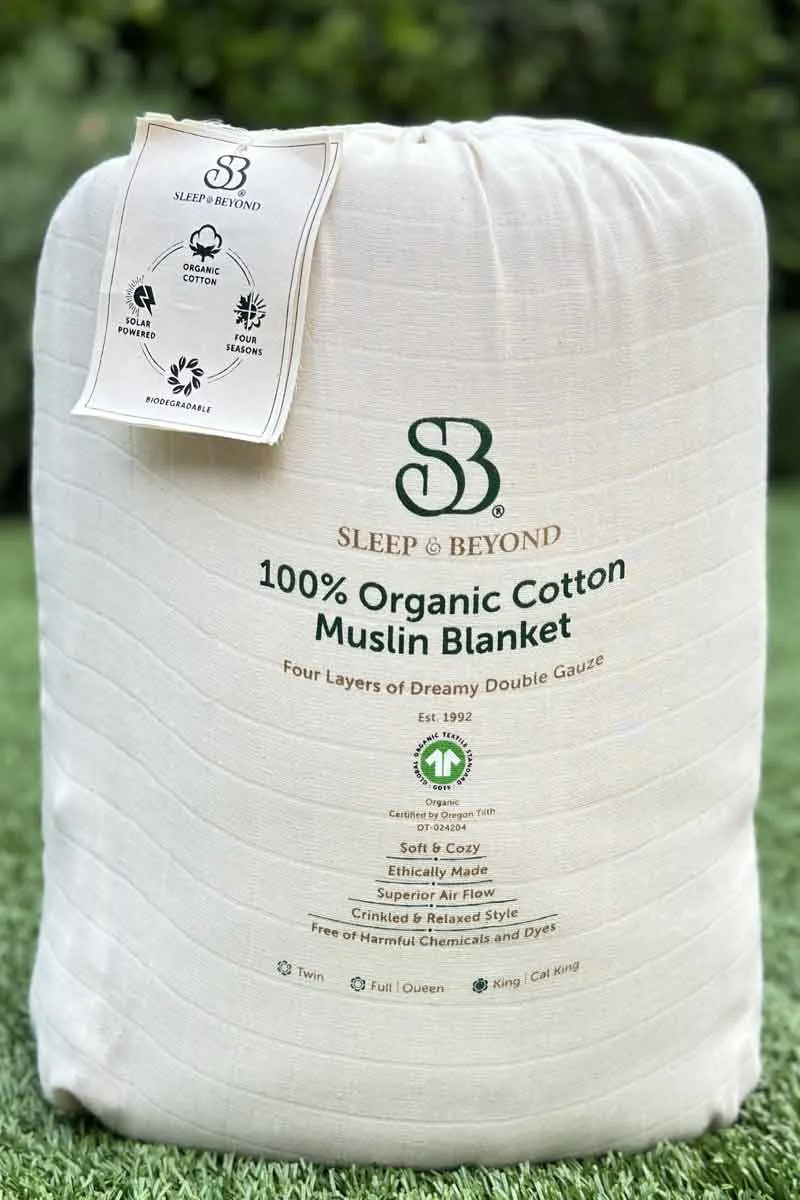 Organic Cotton Muslin Blanket by Sleep & Beyond
