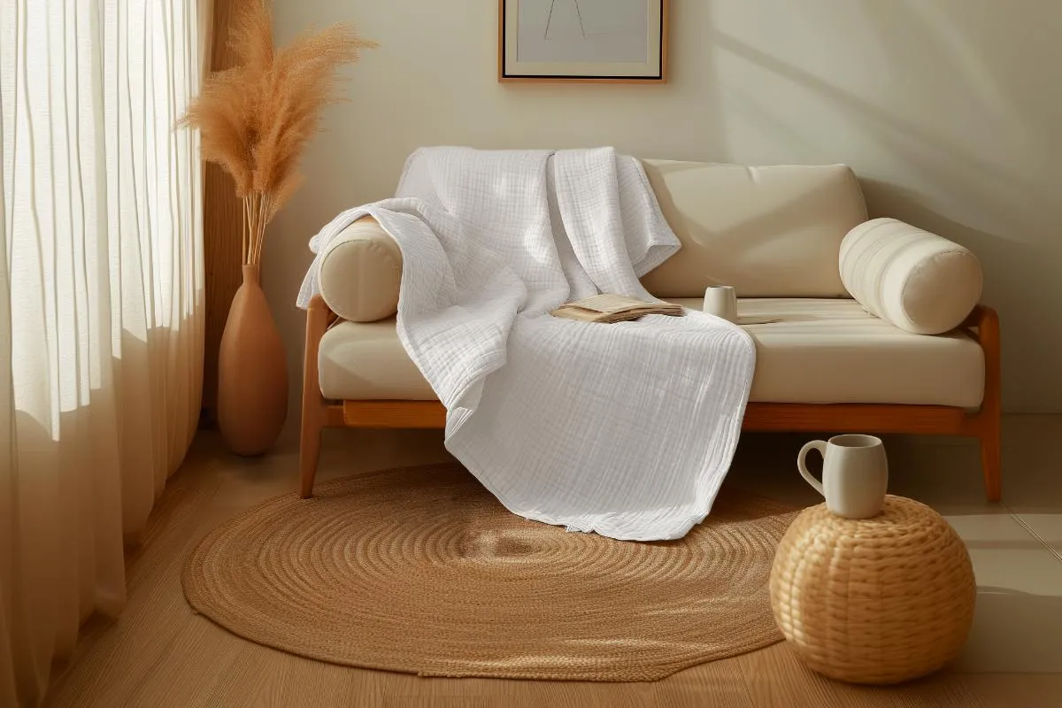 Organic Cotton Muslin Blanket by Sleep & Beyond