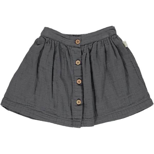 Organic Cotton Skirt, Iron Gate