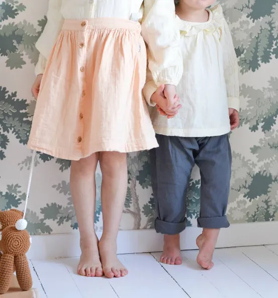 Organic Cotton Skirt, Iron Gate
