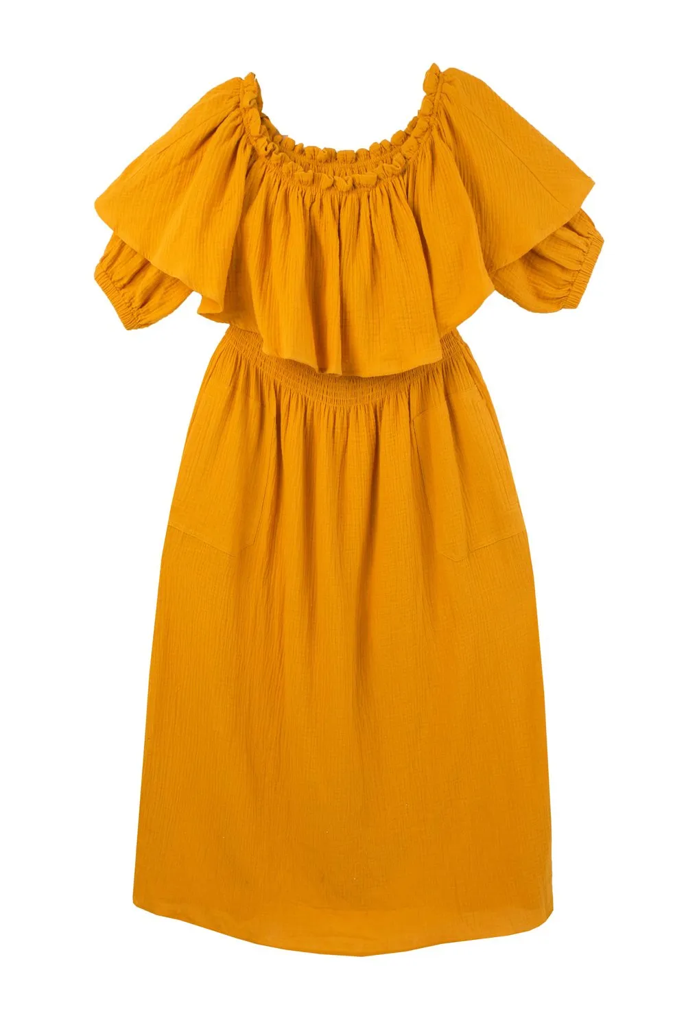 Otto dress in saffron