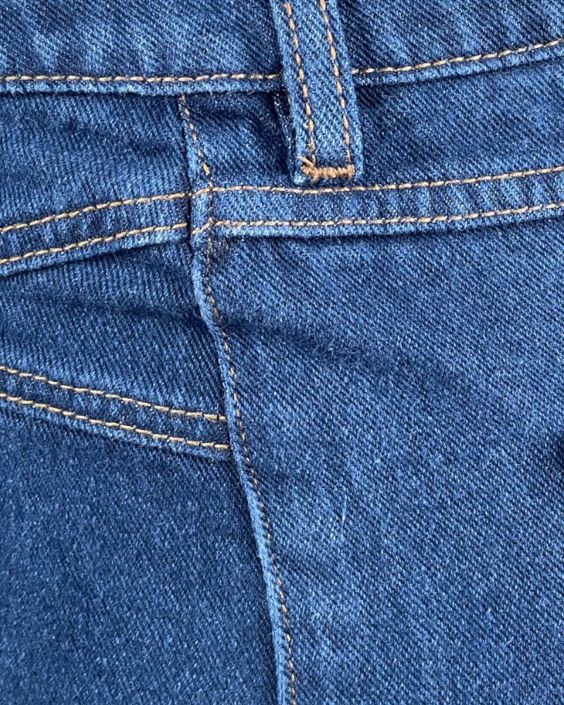 Pacsun Dark-Wash Blue Button Denim Mini Skirt (W26)