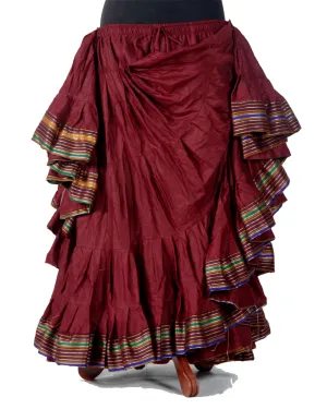 Padma Ashwarya skirt burgundy WLS