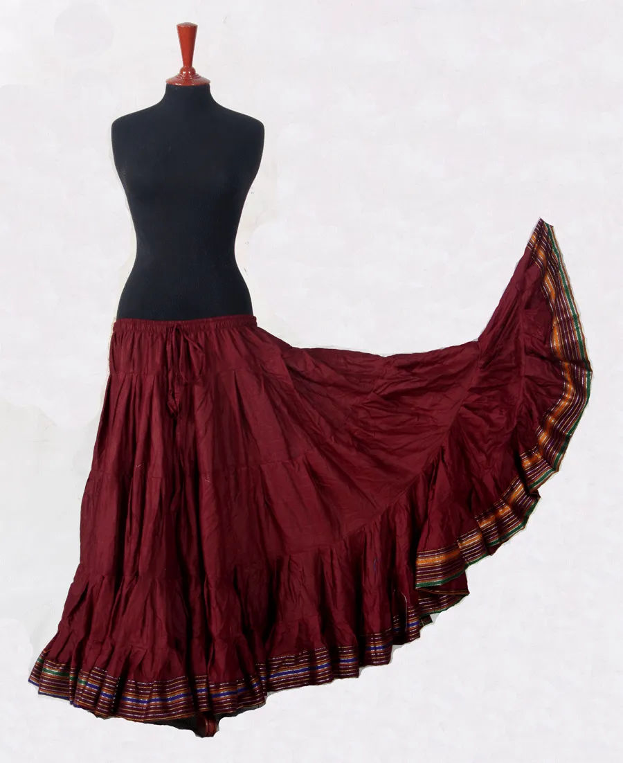 Padma Ashwarya skirt burgundy WLS