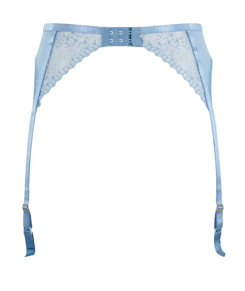 Panache Valentina Luxe Suspender Belt - Denim Blue