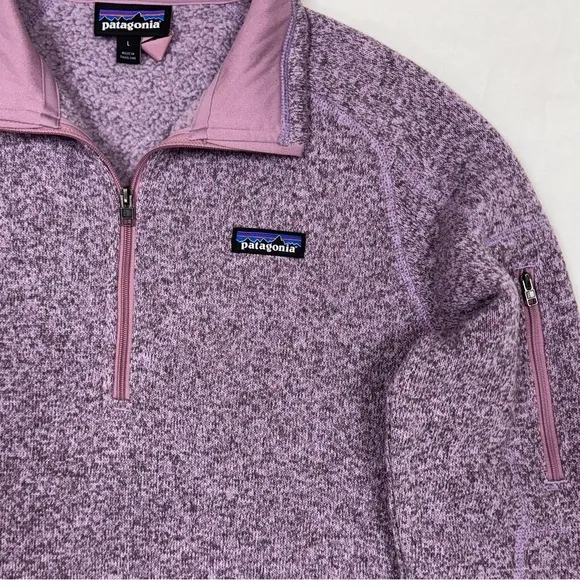 Patagonia Better Sweater Fleece Jacket Women’s Large Style 25617 1/4 Zip Mauve