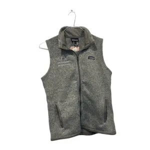 Patagonia Women’s Better‎ Sweater Grey Vest Fleece Full Zip Company Logo Size L