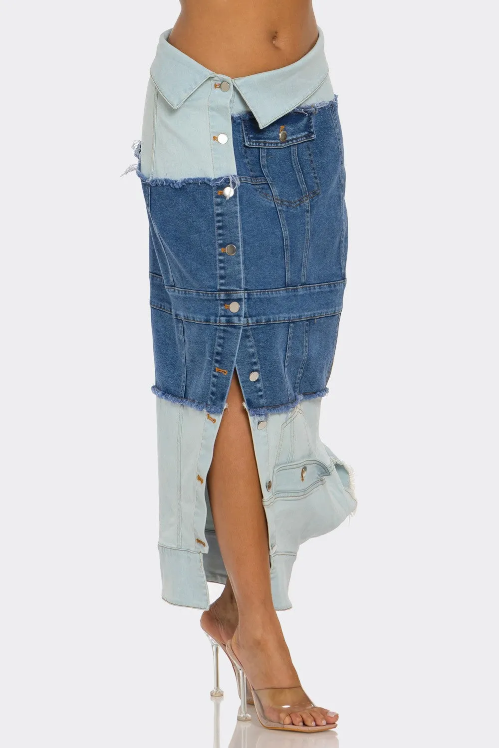 Patch It Up Denim Skirt