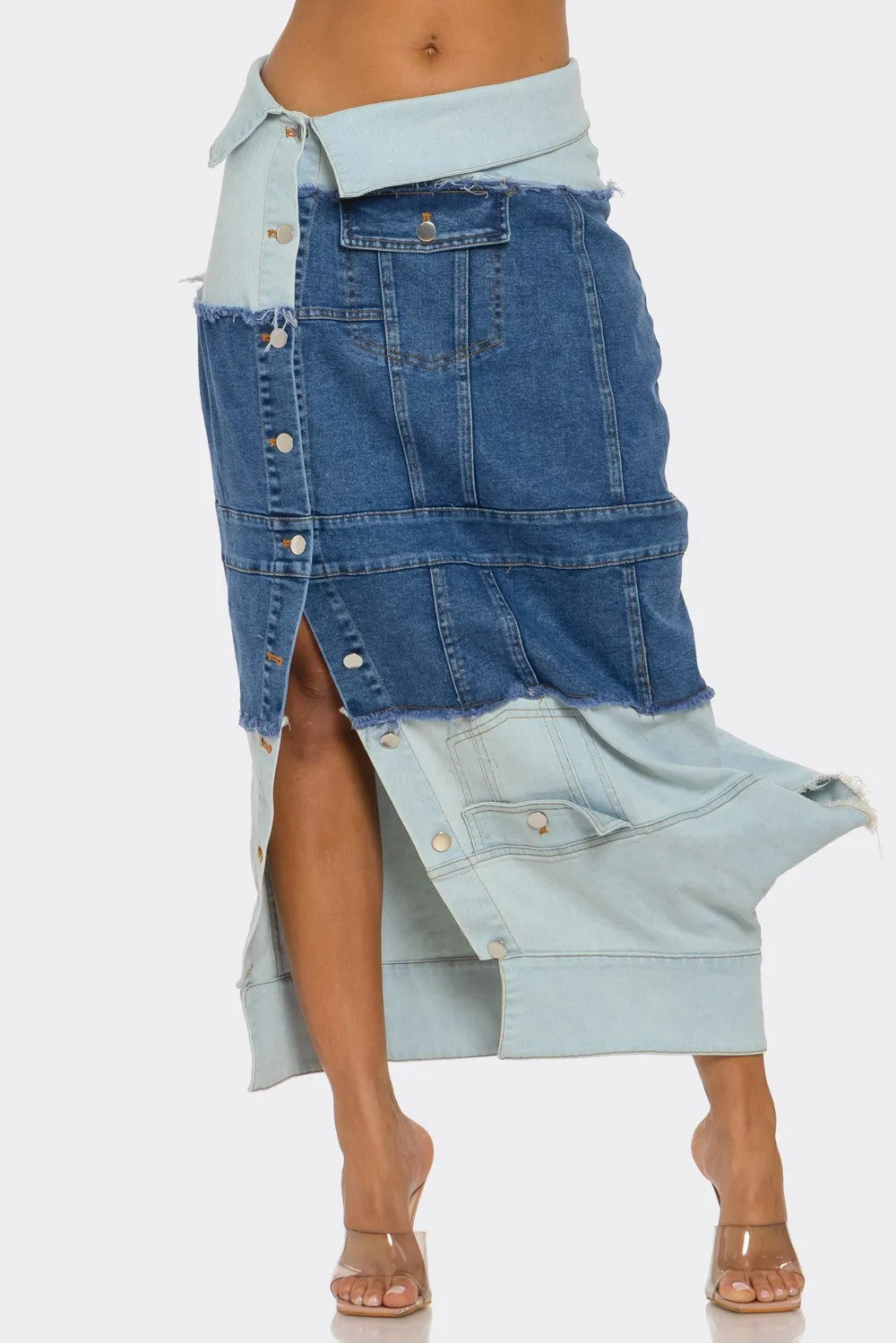 Patch It Up Denim Skirt