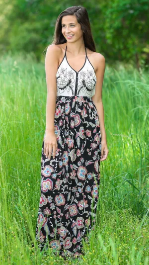 Patron's of Peace Halter Maxi Dress
