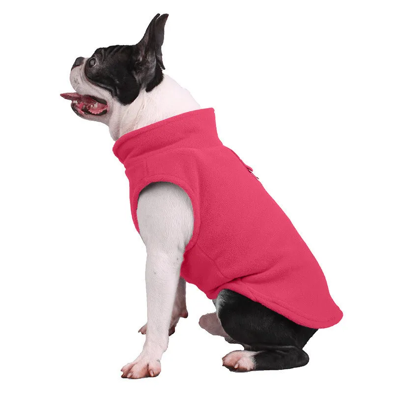 Pet Clothes Winter Polar Fleece Solid Color Fluffy Jacket Sweater Small And Medium-sized Cross-border Dog