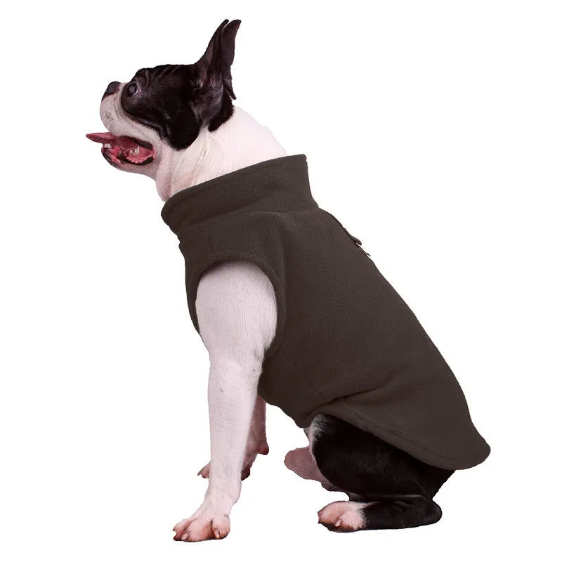 Pet Clothes Winter Polar Fleece Solid Color Fluffy Jacket Sweater Small And Medium-sized Cross-border Dog