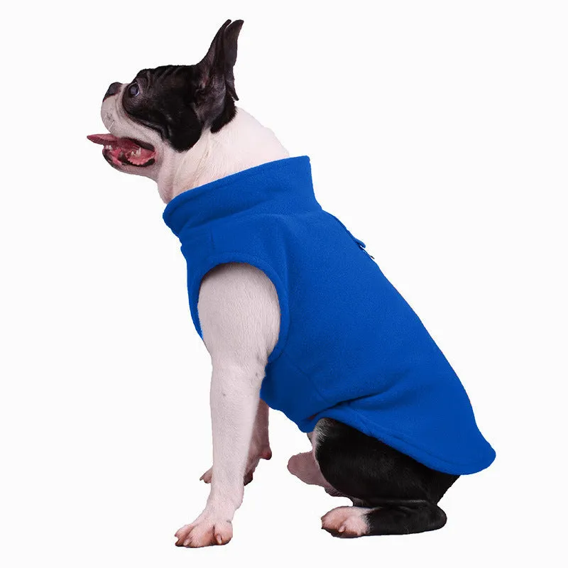 Pet Clothes Winter Polar Fleece Solid Color Fluffy Jacket Sweater Small And Medium-sized Cross-border Dog