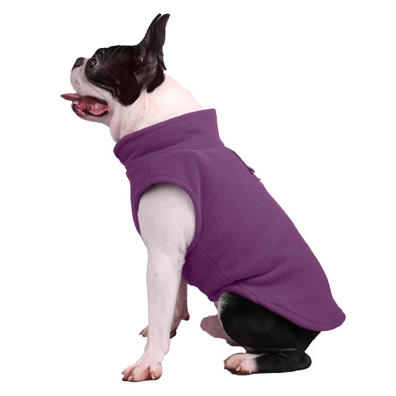 Pet Clothes Winter Polar Fleece Solid Color Fluffy Jacket Sweater Small And Medium-sized Cross-border Dog