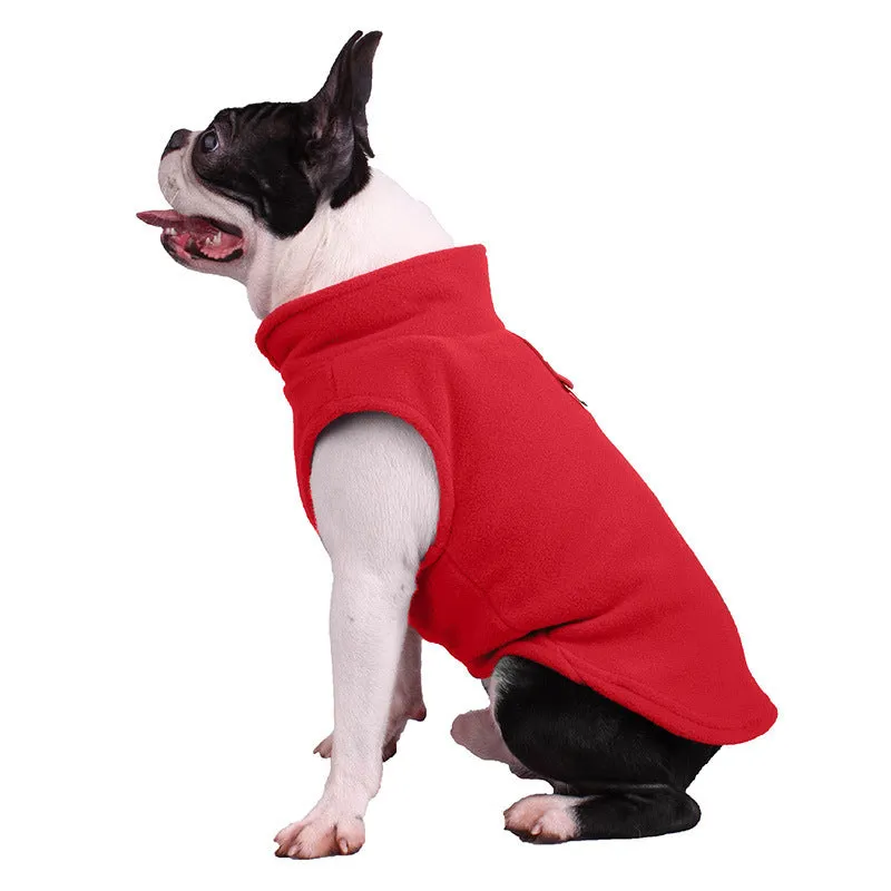 Pet Clothes Winter Polar Fleece Solid Color Fluffy Jacket Sweater Small And Medium-sized Cross-border Dog