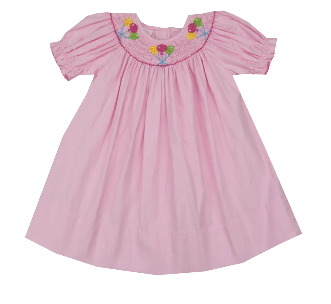 Petit Bebe Corduroy Smocked Birthday Dress
