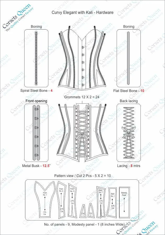 Petra Overbust Corset with Buckled-up
