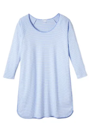 Pima Long Sleeve Nightgown in Hydrangea