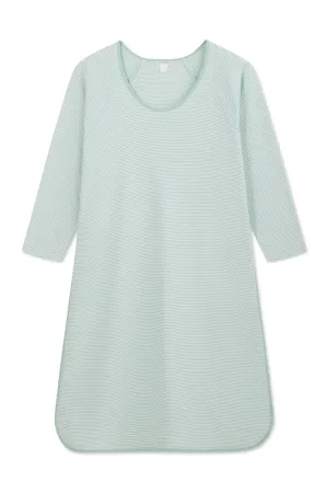 Pima Long Sleeve Nightgown in Parisian Green
