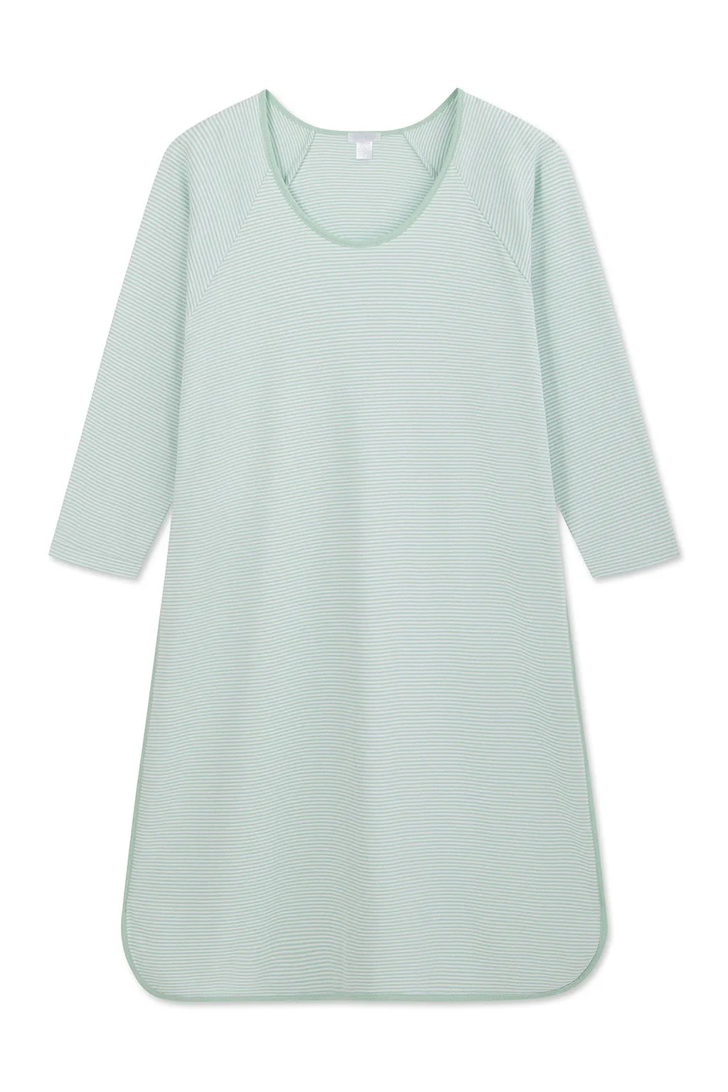 Pima Long Sleeve Nightgown in Parisian Green