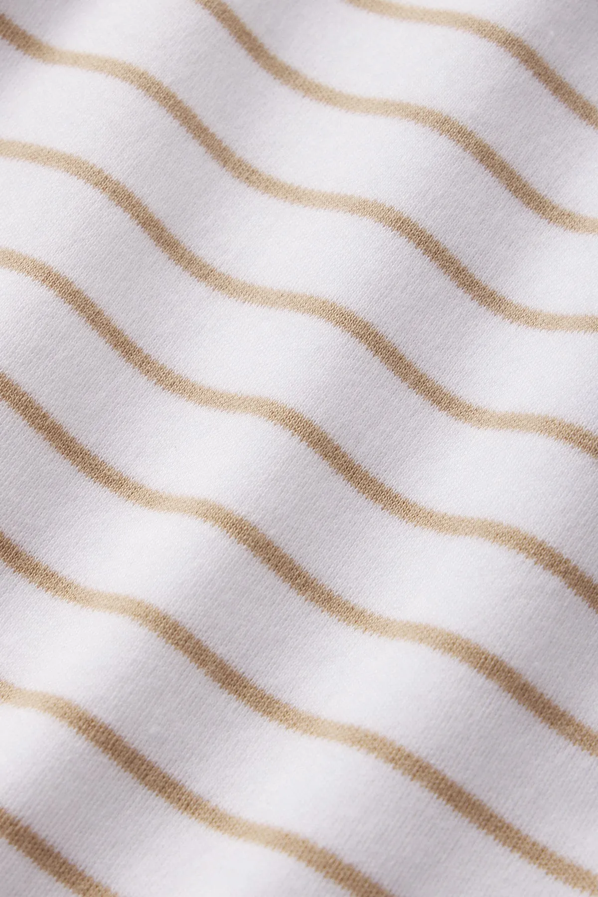 Pima Long Sleeve Nightgown in Sandstone Rowing Stripe