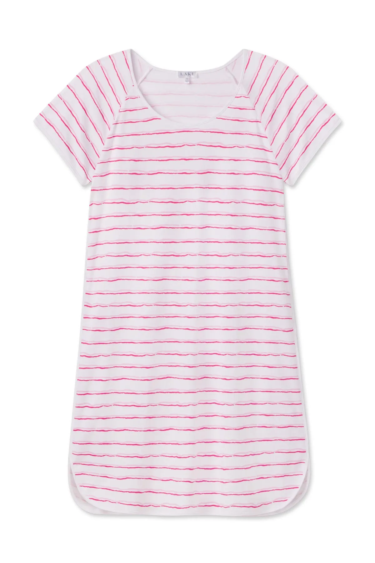 Pima Nightgown in Resort Pink Duet Stripe